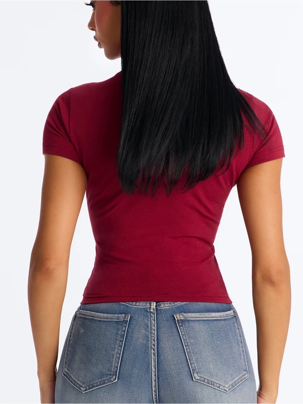 BEBE RhinestoneTop ❤️ Logo Tee - Picture 4 of 5